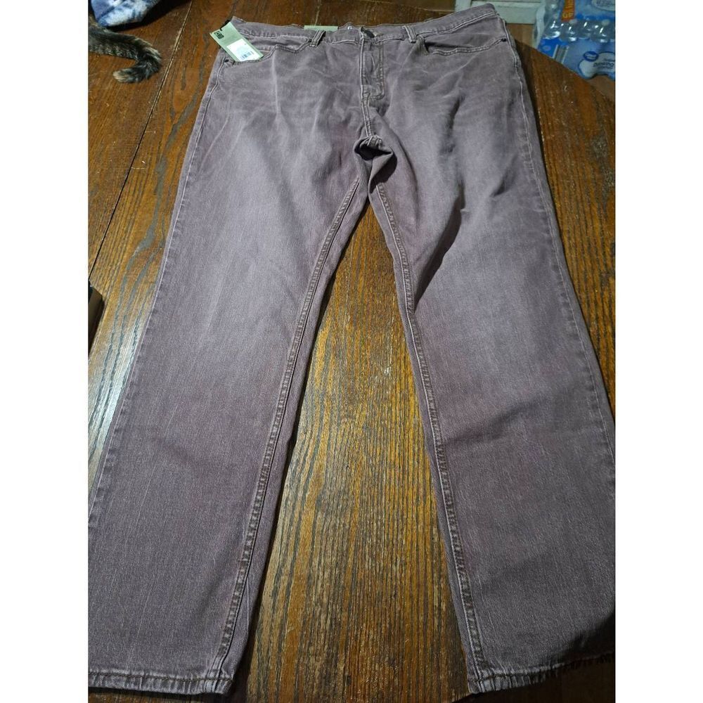 New 40x30 Goodfellow Co Monterey Burgandy Brown Slim Total Flex Denim Jeans NWT
